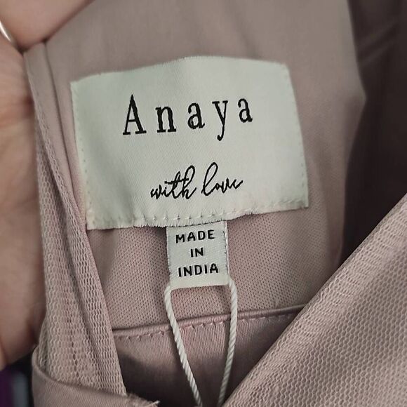 NWT, Anaya with love, bridesmaids dress. Taupe Blush. Tulle flutter sleeves. Siz - Picture 3 of 10